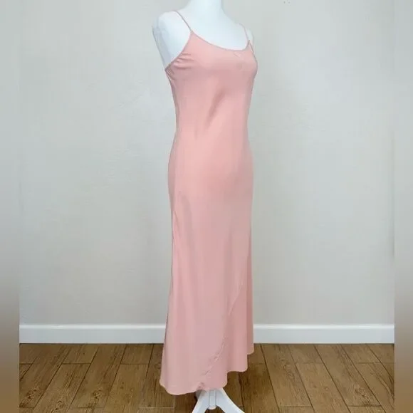 AYR The Ten Outta Ten - Heavyweight Silk Bias Cut Slip Dress Sunset Pink XS - Picture 3 of 16